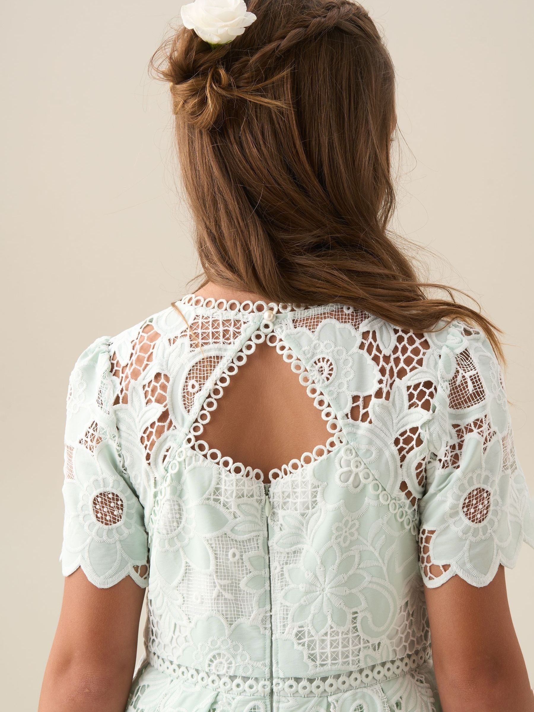 Angel & Rocket Green Maeva Lace Dress image 5