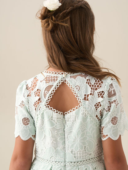 Angel & Rocket Green Maeva Lace Dress image 5