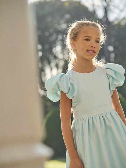 Angel & Rocket Blue Bluebell Structured Puff Sleeve Dress image 2