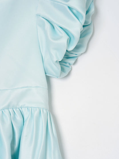 Angel & Rocket Blue Bluebell Structured Puff Sleeve Dress image 6