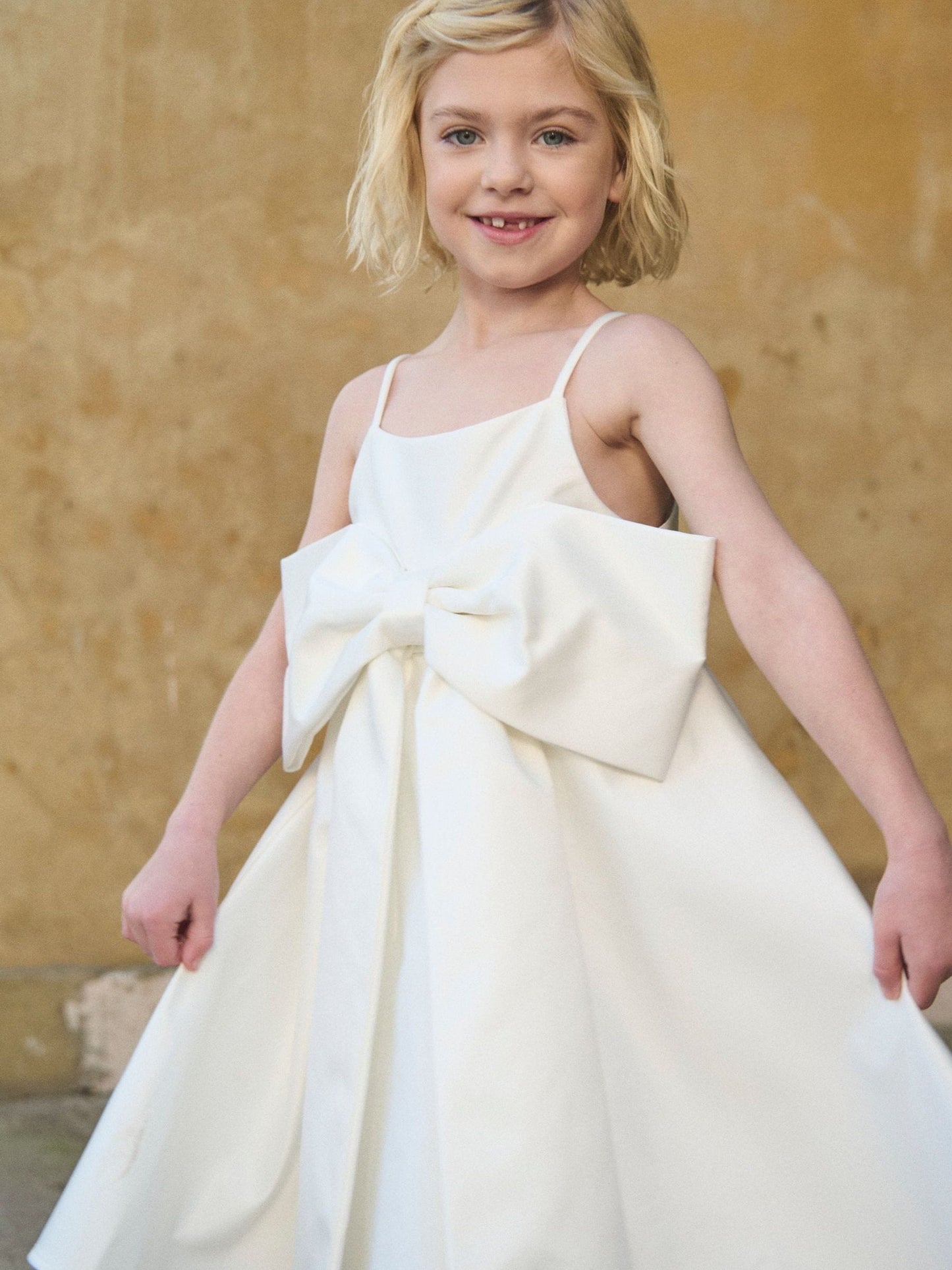 Angel & Rocket White Gabriella Bow Pleat Dress image 2