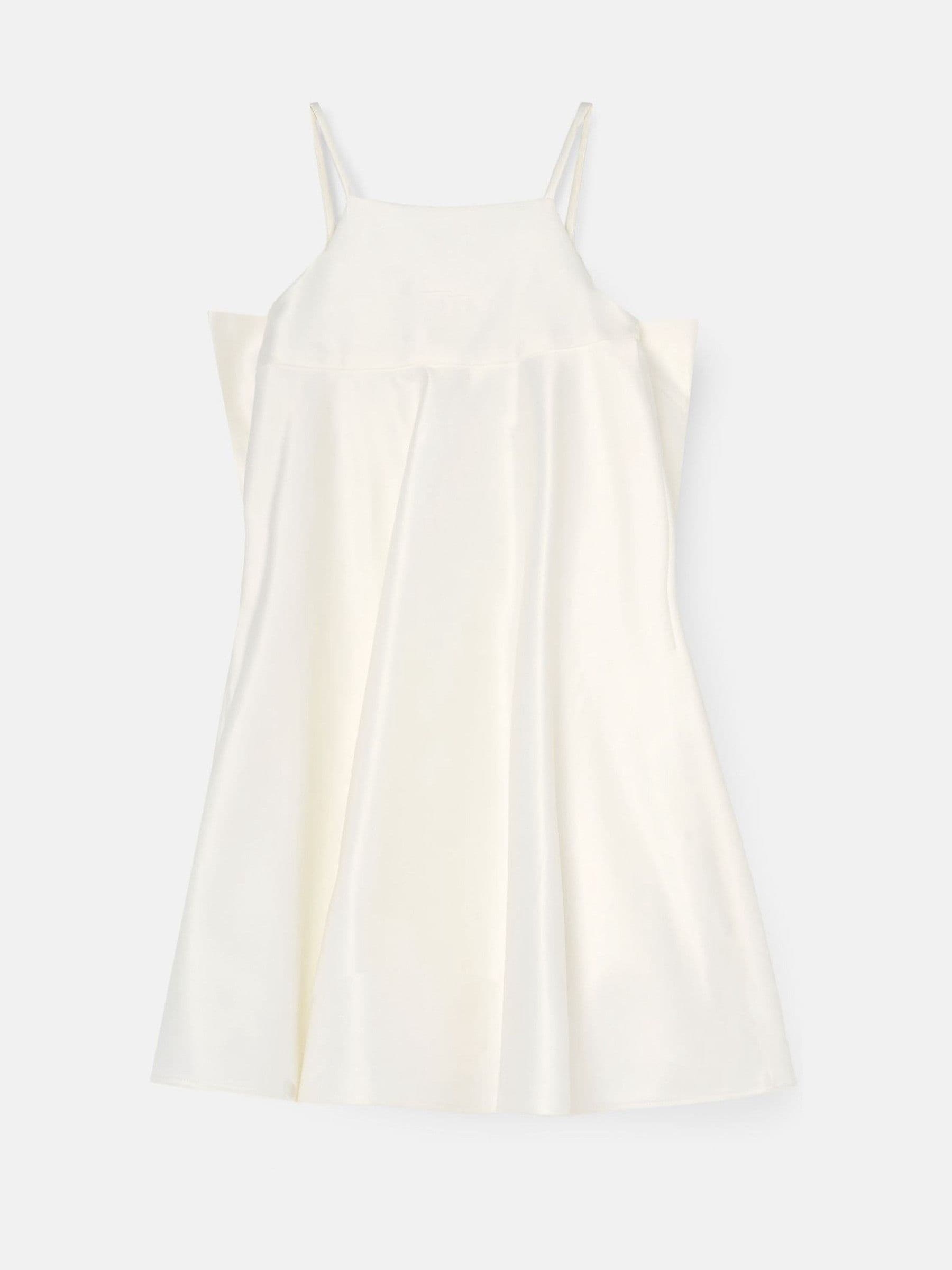 Angel & Rocket White Gabriella Bow Pleat Dress image 4