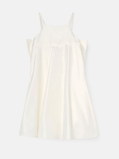 Angel & Rocket White Gabriella Bow Pleat Dress image 4