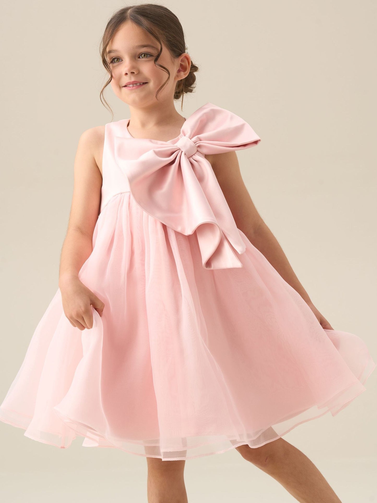 Angel & Rocket Pink Paris Blush Bow Dress image 4