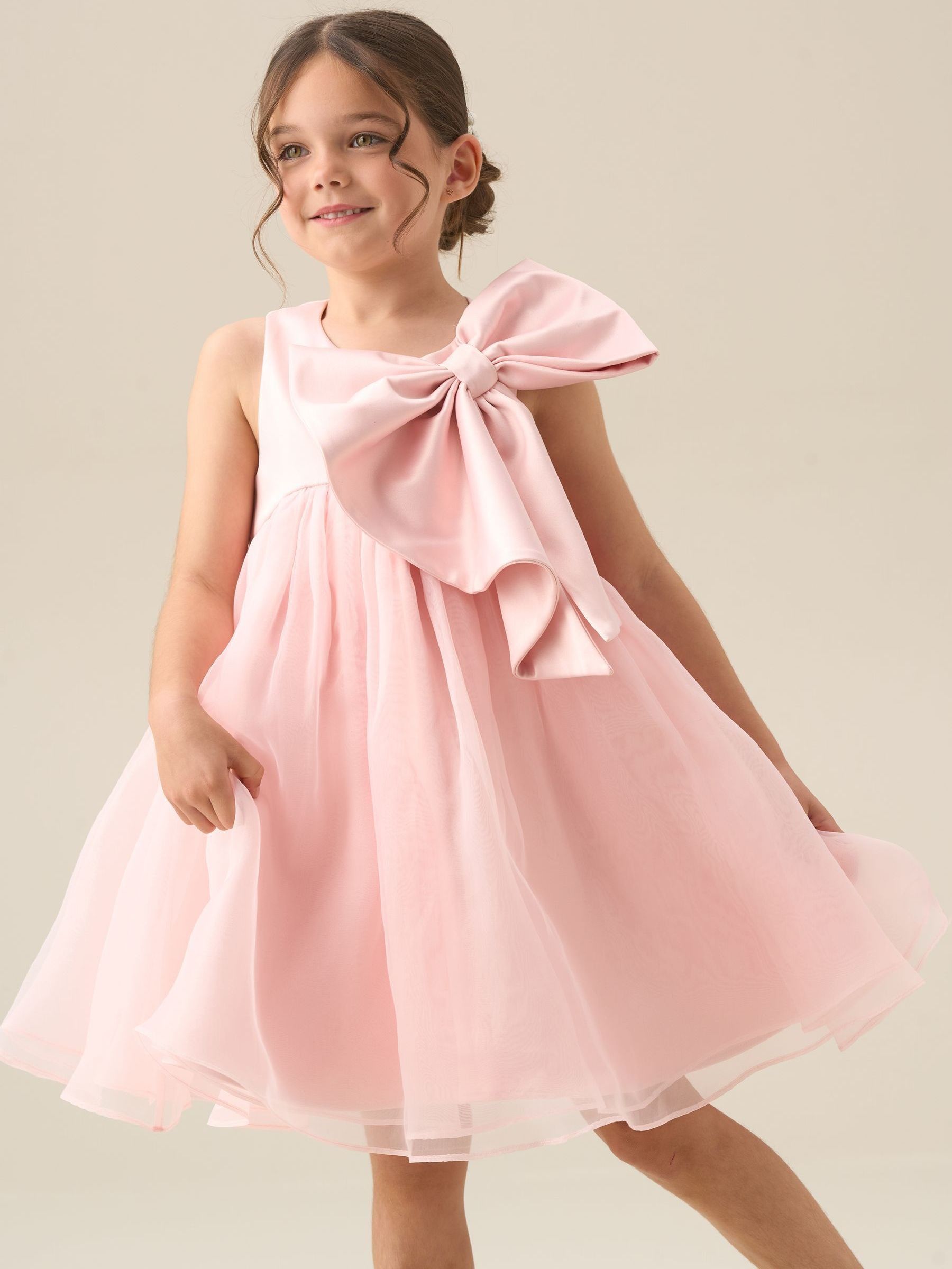 Angel & Rocket Pink Paris Blush Bow Dress image 4
