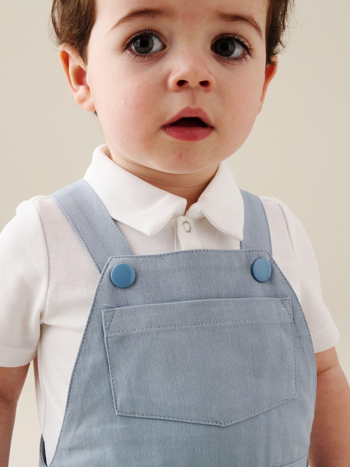 Angel & Rocket Blue Jaxson Dungaree Shorts Set image 5
