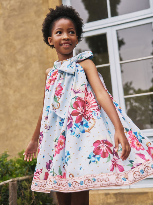 Dsiney Kidz - Angel & Rocket Blue Amelia White Bow Swing Dress image 1