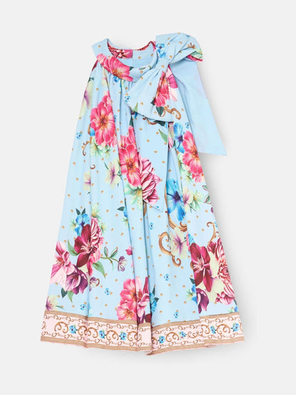 Angel & Rocket Blue Amelia White Bow Swing Dress image 10