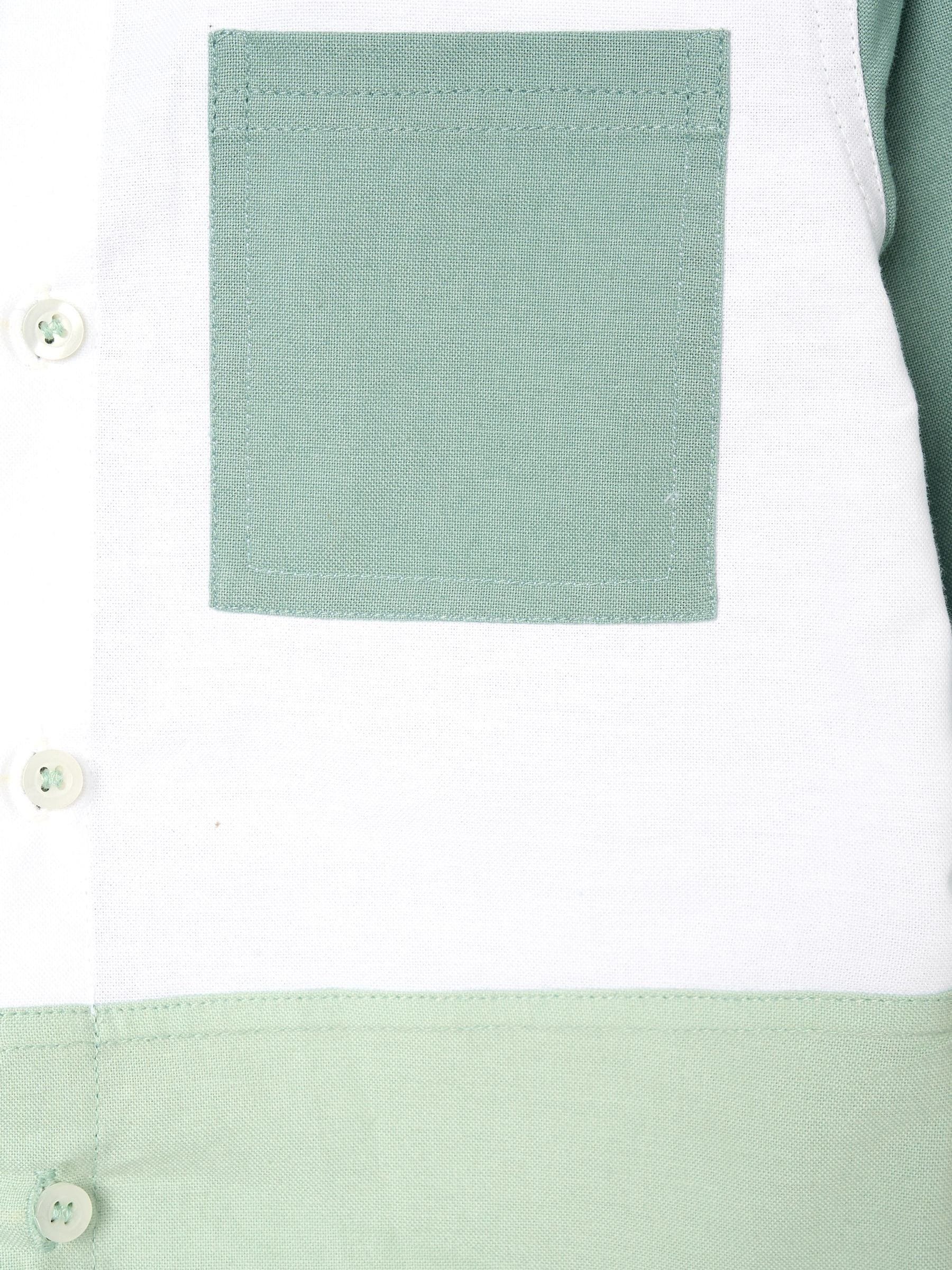 Dsiney Kidz - Angel & Rocket Green Jude Colour Block Oxford Shirt image 7