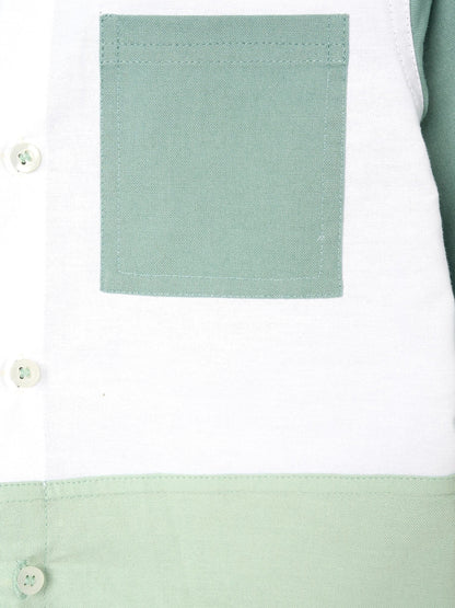Dsiney Kidz - Angel & Rocket Green Jude Colour Block Oxford Shirt image 7