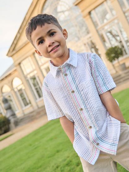 Dsiney Kidz - Angel & Rocket Grey Cole Seersucker Stripe Shirt image 3