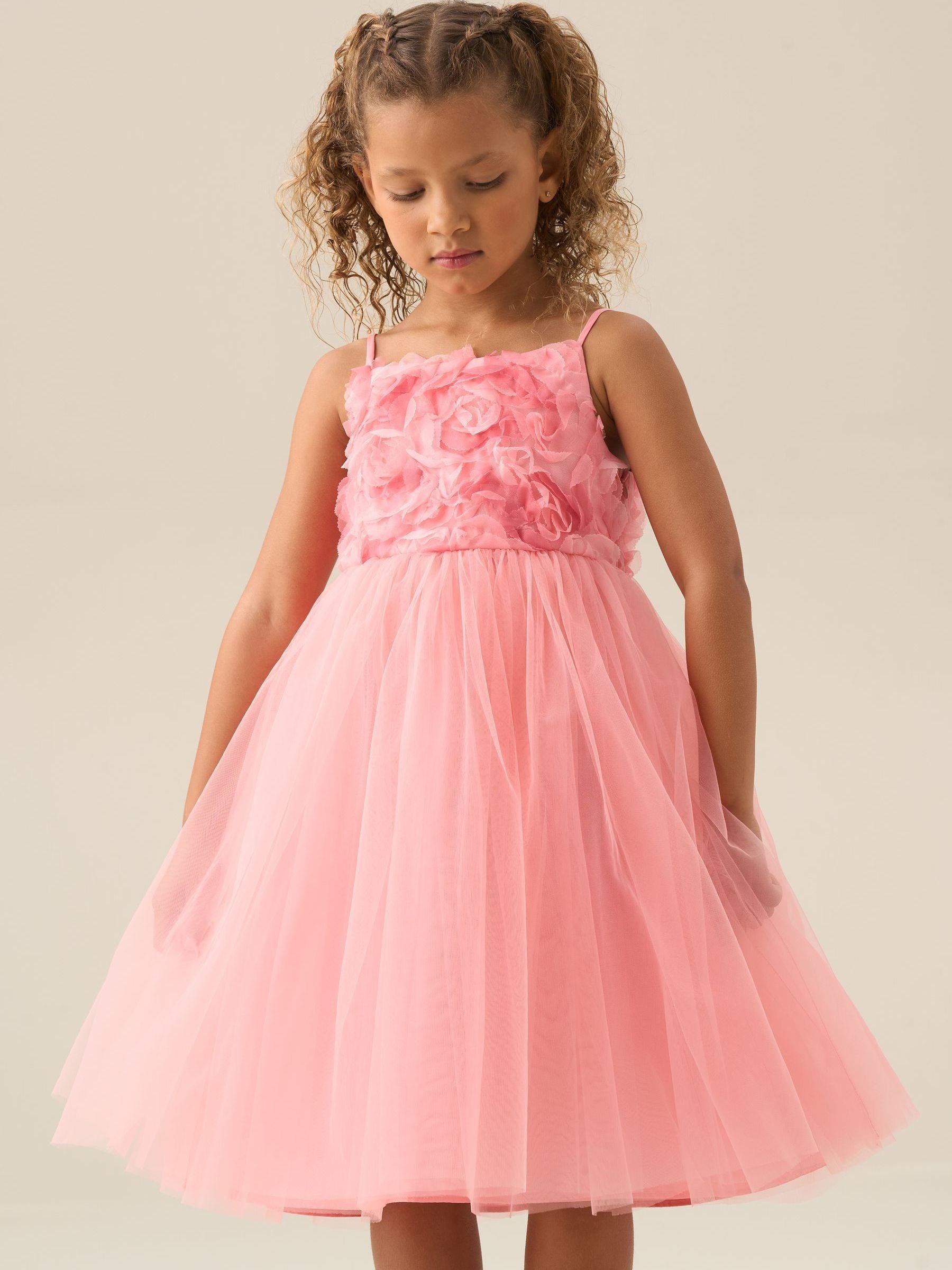 Angel & Rocket Pink Rosie Embellished Flower Dress image 3