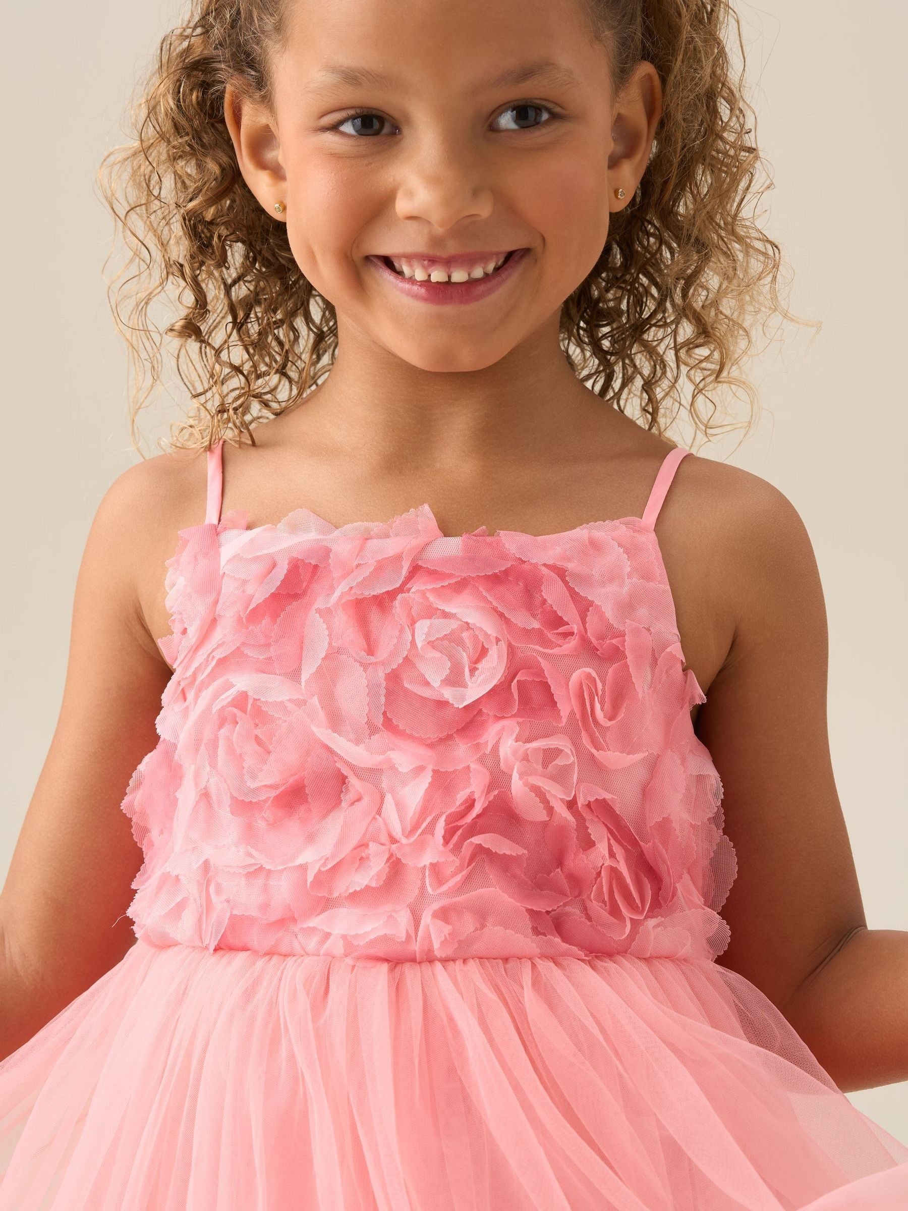 Angel & Rocket Pink Rosie Embellished Flower Dress image 4