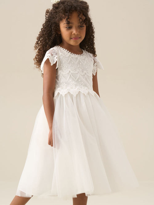Dsiney Kidz - Angel & Rocket White Lucy Lace Ivory Dress image 1