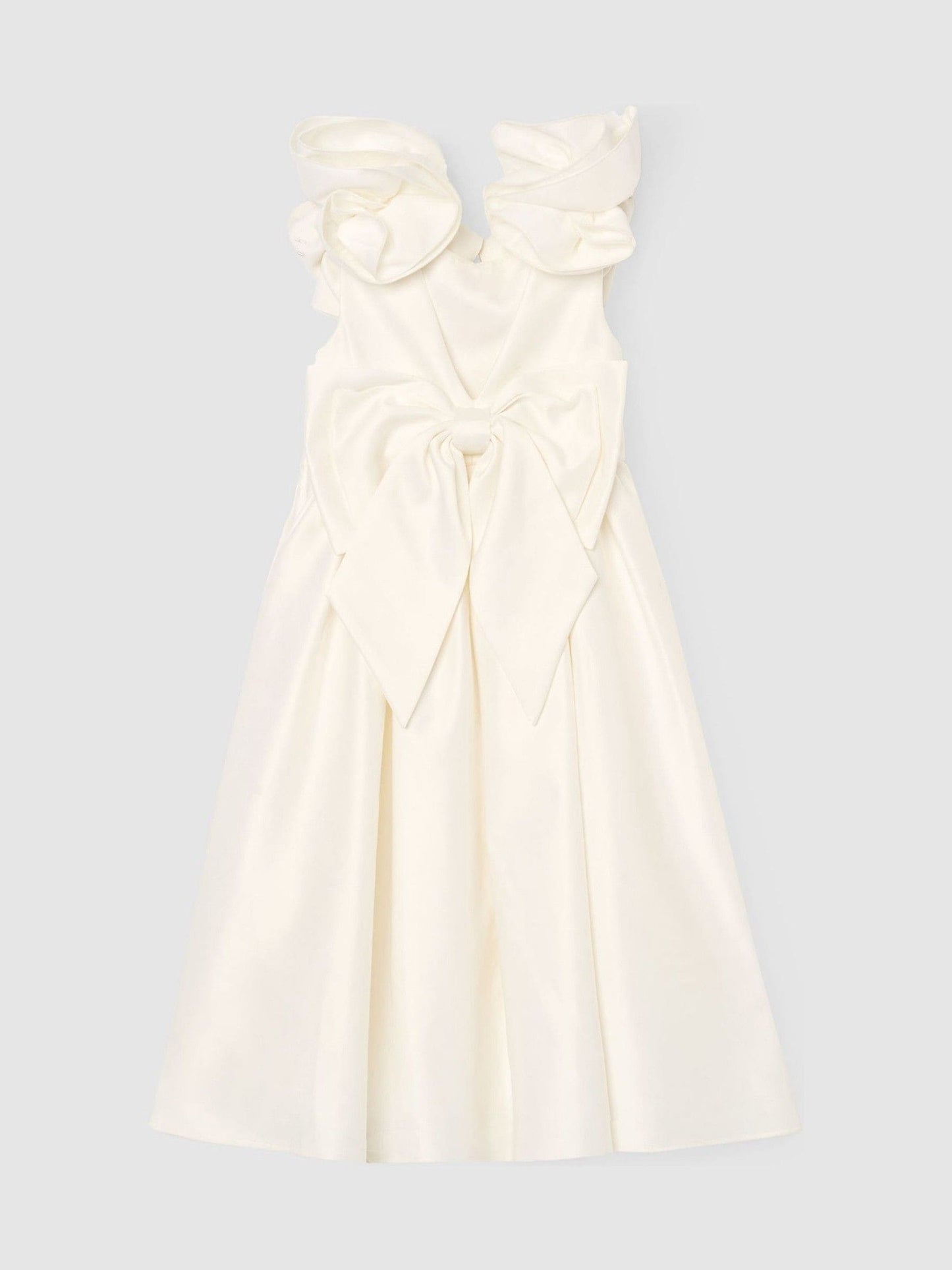 Angel & Rocket White Coco Puff Sleeve Bow Back Dress image 5