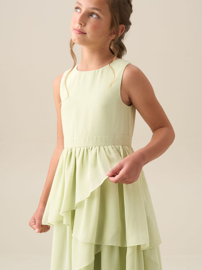 Angel & Rocket Green Letitia Sage Tiered Ruffle Dress image 3
