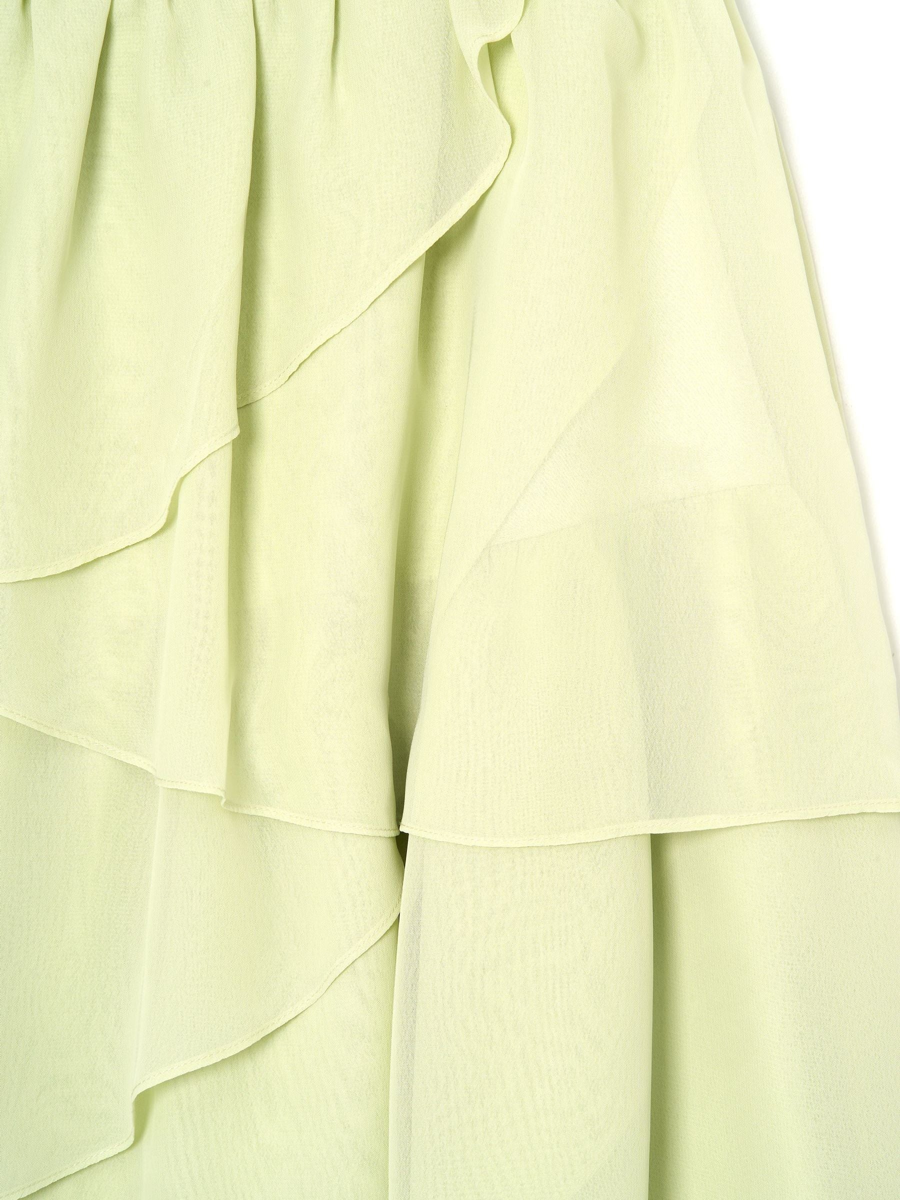 Angel & Rocket Green Letitia Sage Tiered Ruffle Dress image 8