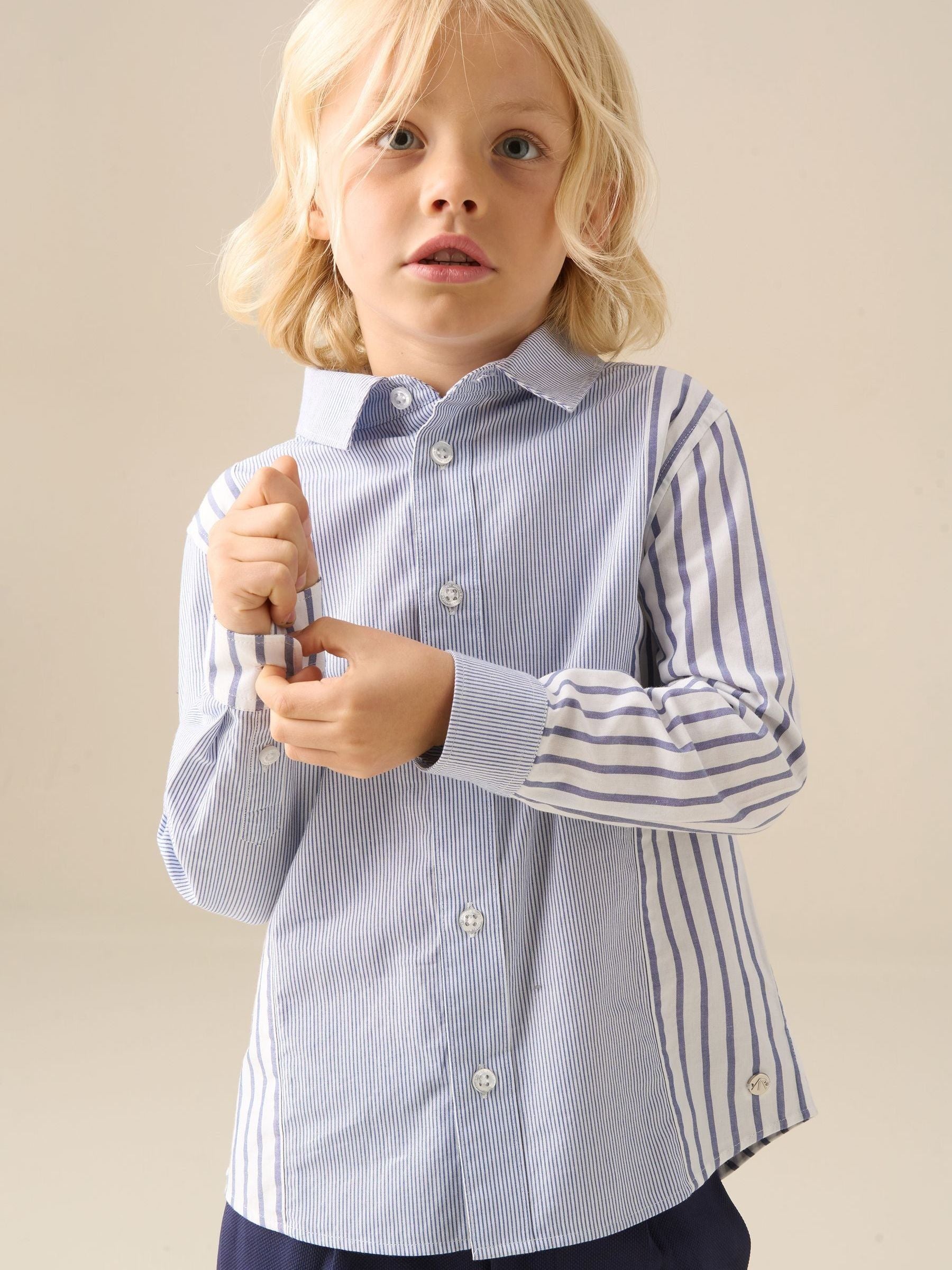 Dsiney Kidz - Angel & Rocket Blue Miles Cut & Sew Stripe Shirt image 3