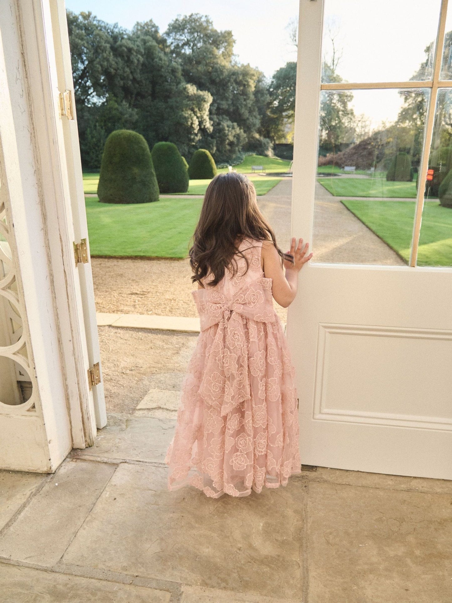 Angel & Rocket Pink Louise Blush Embellished Bow Back Dress image 1