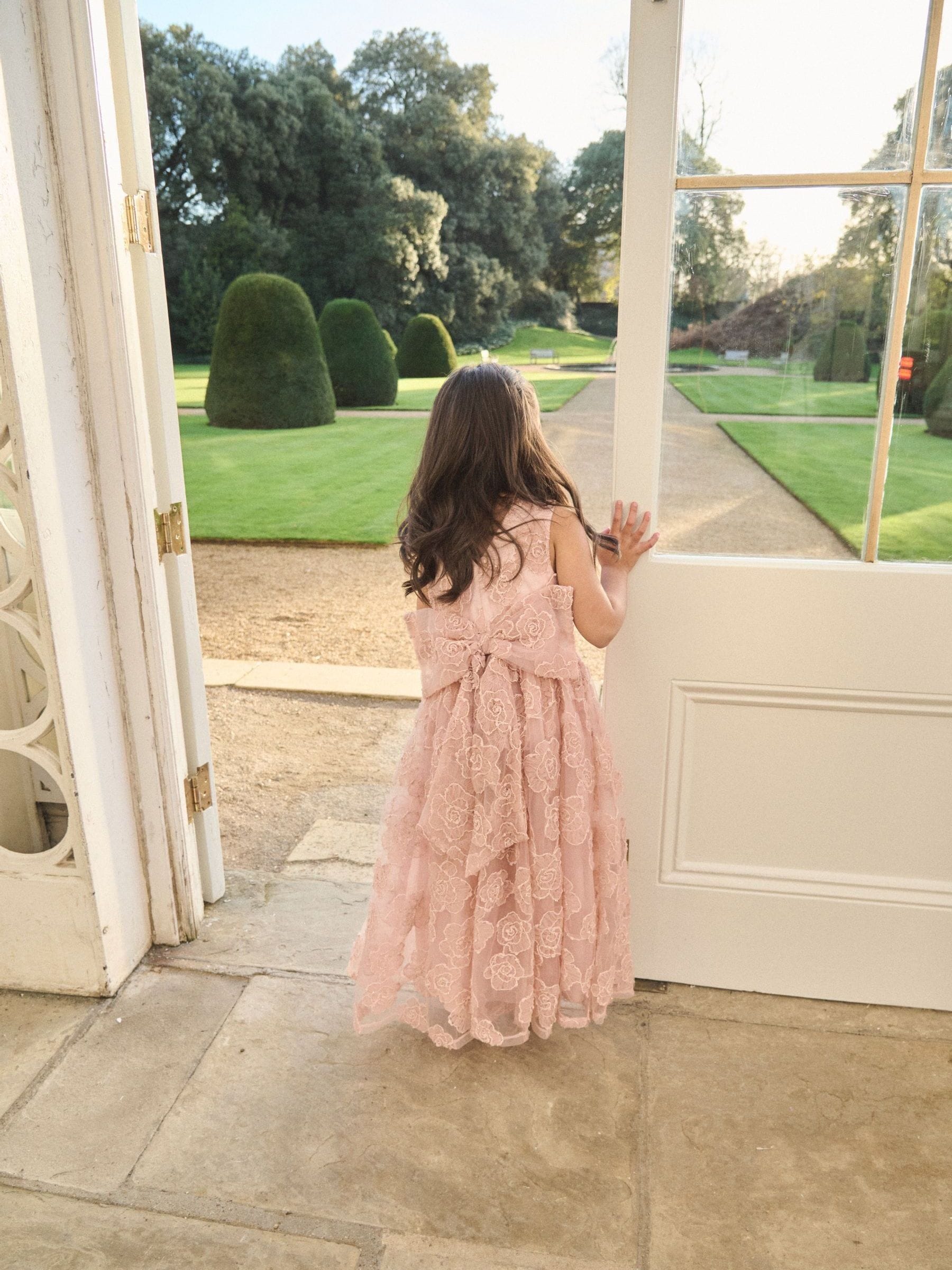 Angel & Rocket Pink Louise Blush Embellished Bow Back Dress image 1