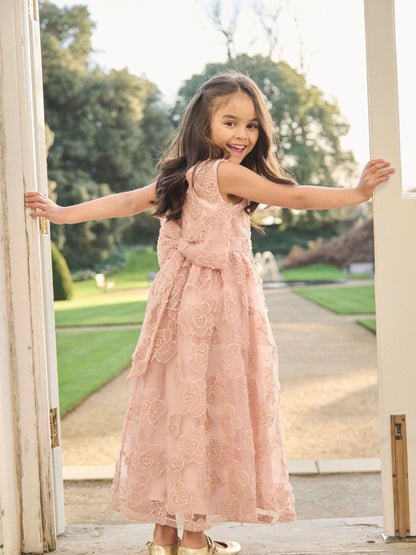Angel & Rocket Pink Louise Blush Embellished Bow Back Dress image 3
