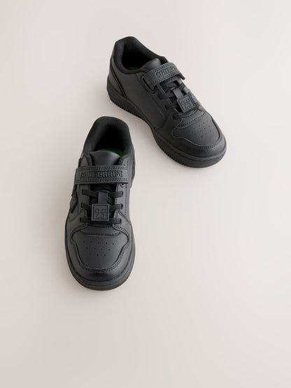 Black Wide Fit (G) Minecraft Touch Fastening Elastic Lace School Shoes image 1