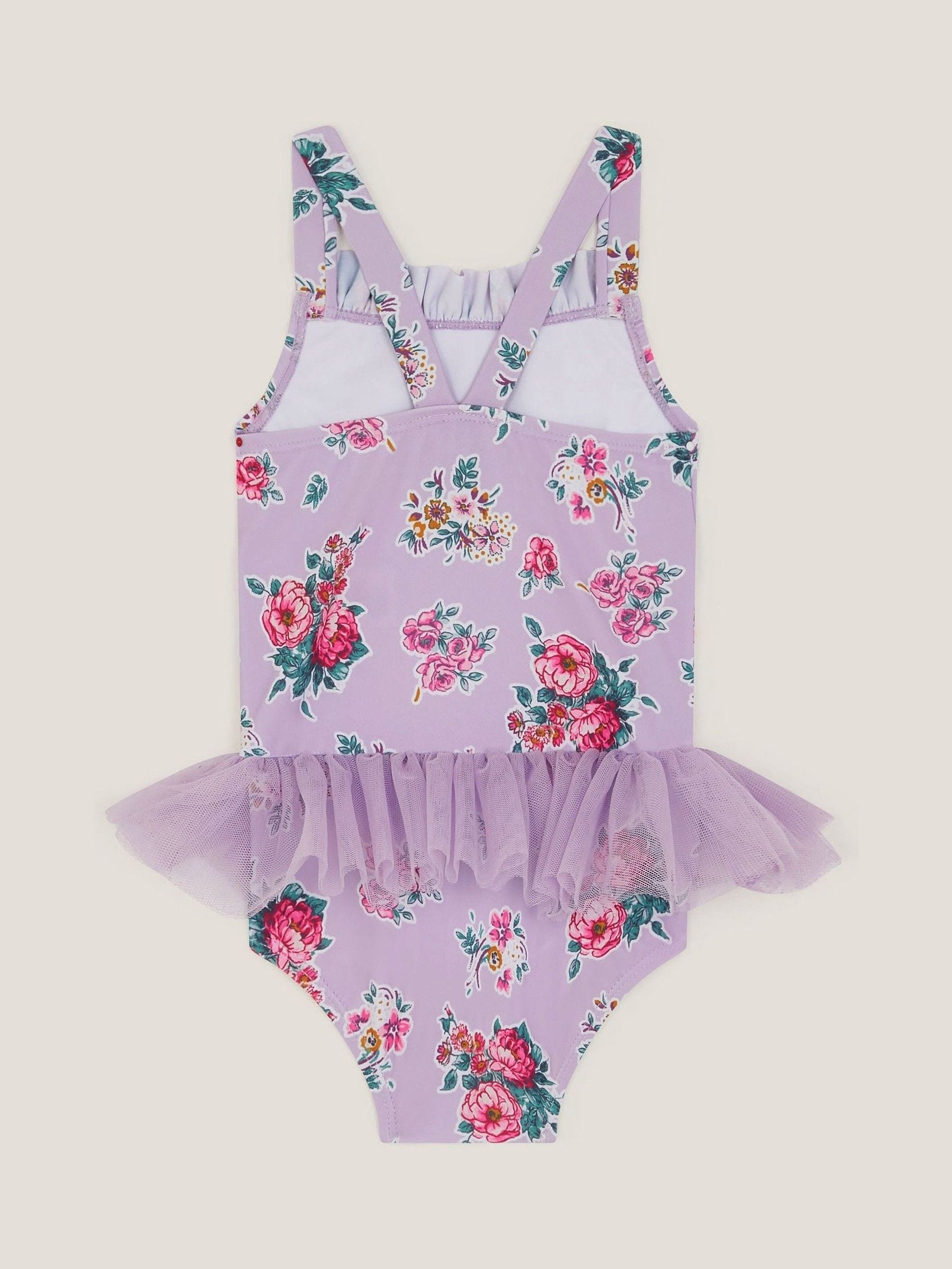Monsoon Purple Floral Tutu Swimsuit image 2