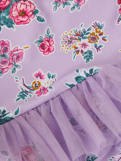 Monsoon Purple Floral Tutu Swimsuit image 3