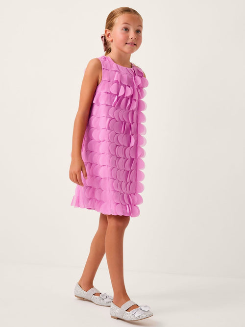 Monsoon Pink Jazzy Scallop Frill Shift Dress image 1