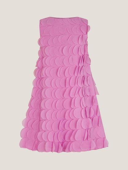 Monsoon Pink Jazzy Scallop Frill Shift Dress image 2