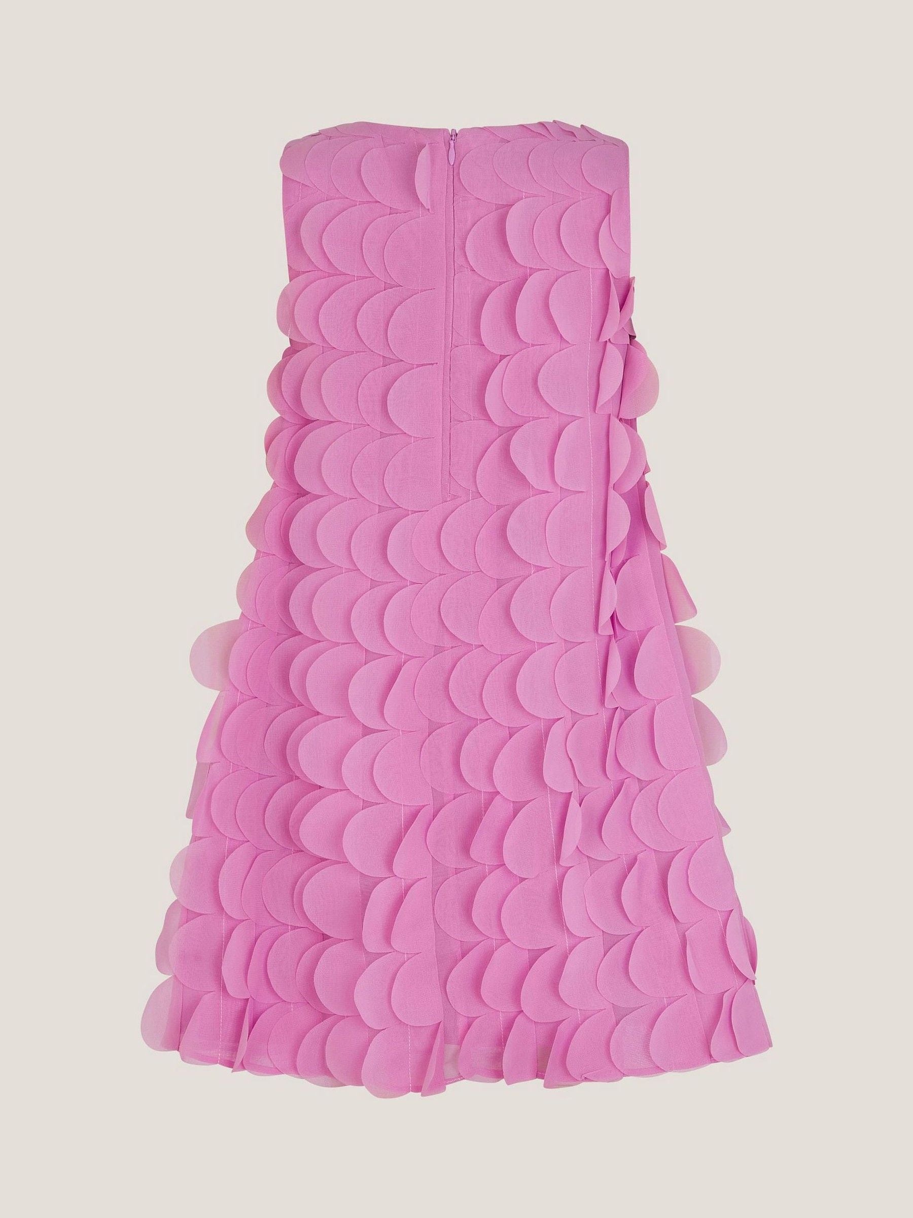 Monsoon Pink Jazzy Scallop Frill Shift Dress image 3