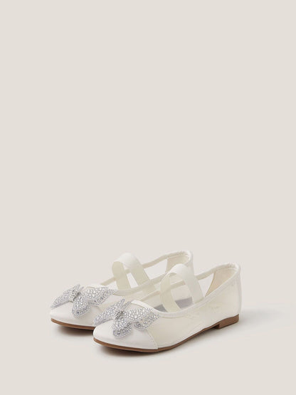 Monsoon Natural Butterfly Mesh Ballet Flats image 1
