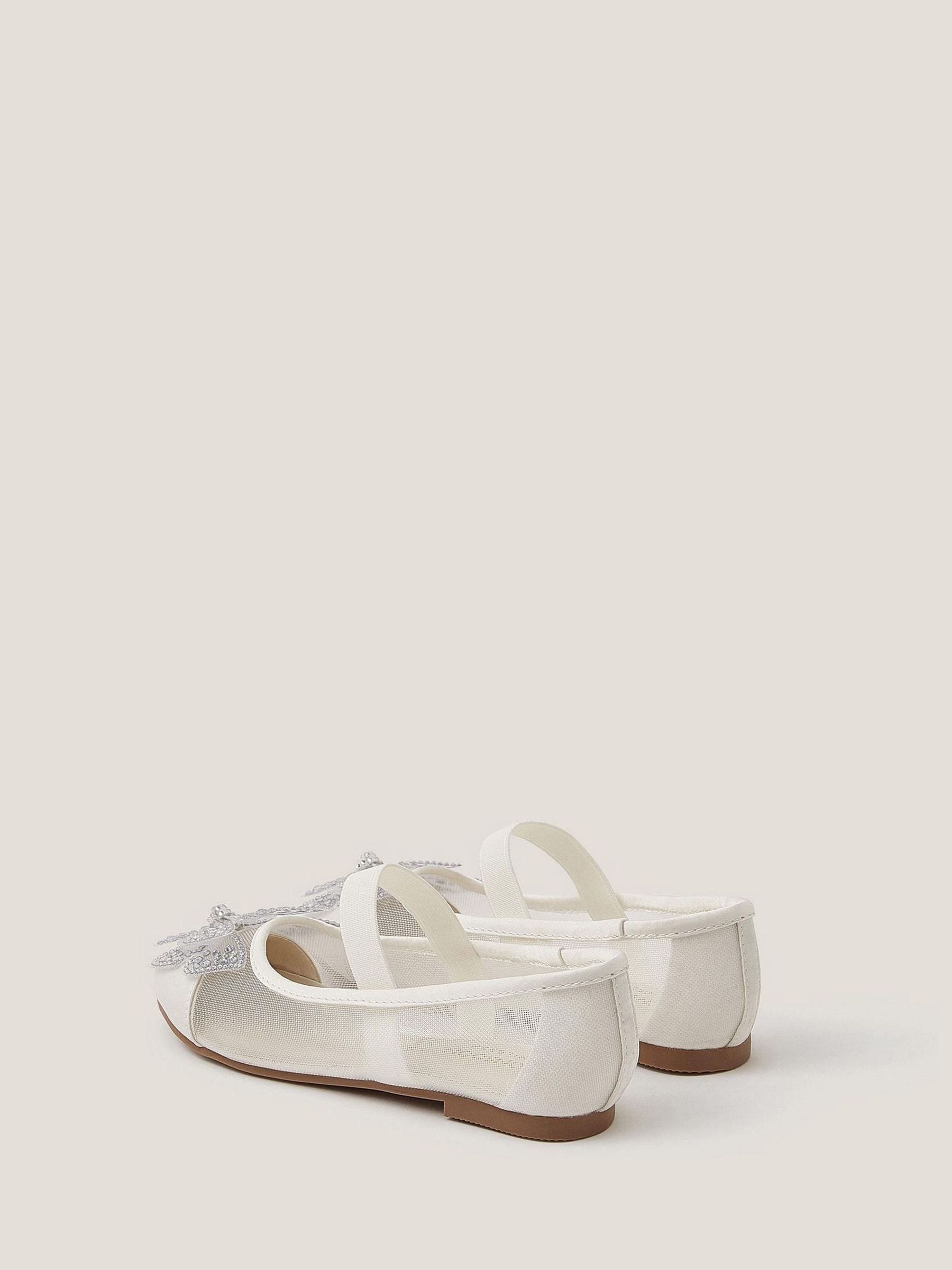 Monsoon Natural Butterfly Mesh Ballet Flats image 2