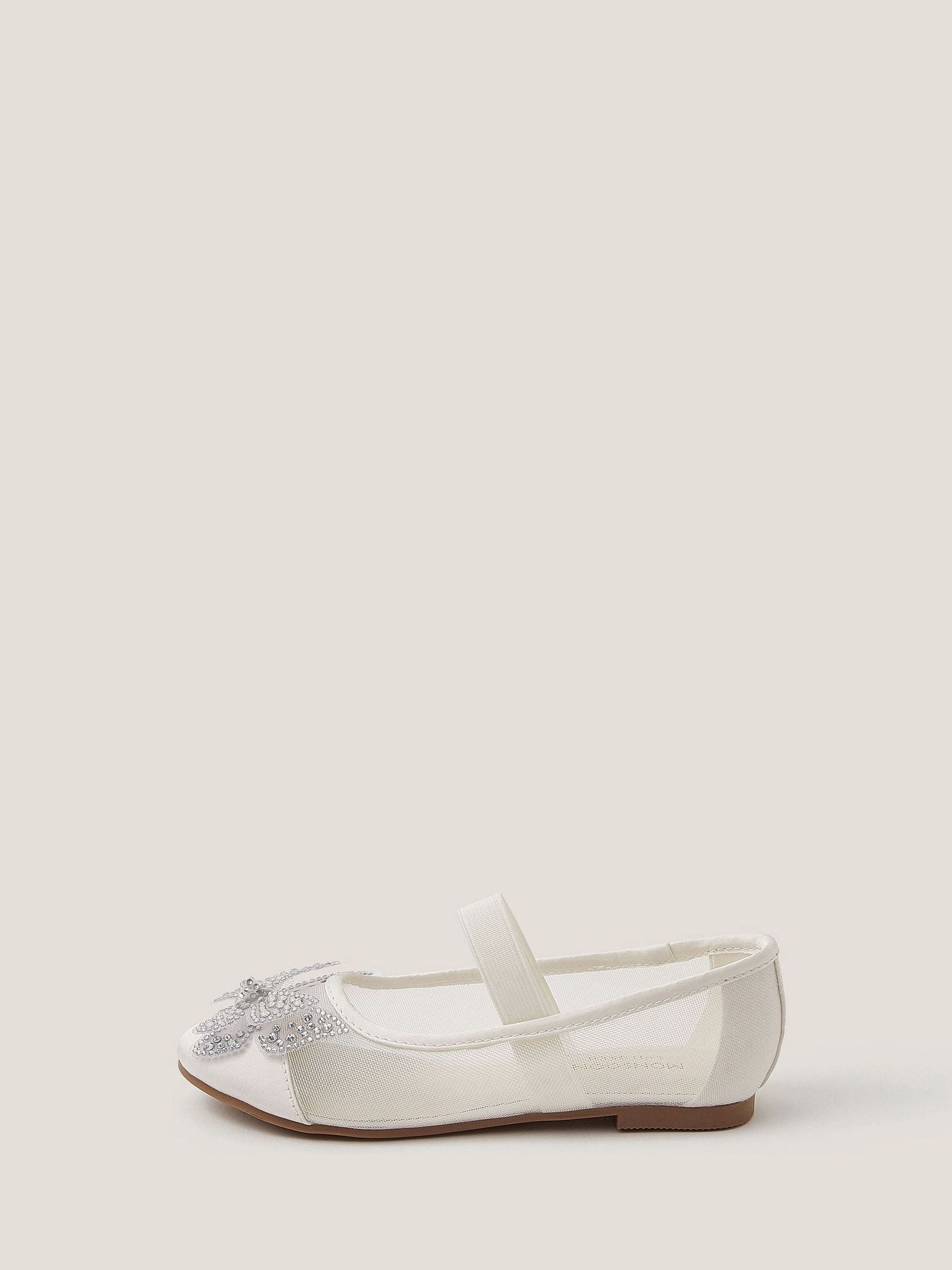 Monsoon Natural Butterfly Mesh Ballet Flats image 3