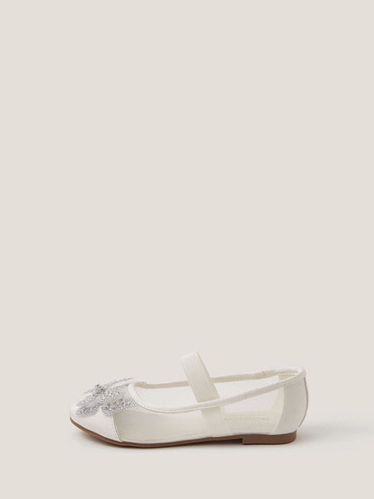 Monsoon Natural Butterfly Mesh Ballet Flats image 3