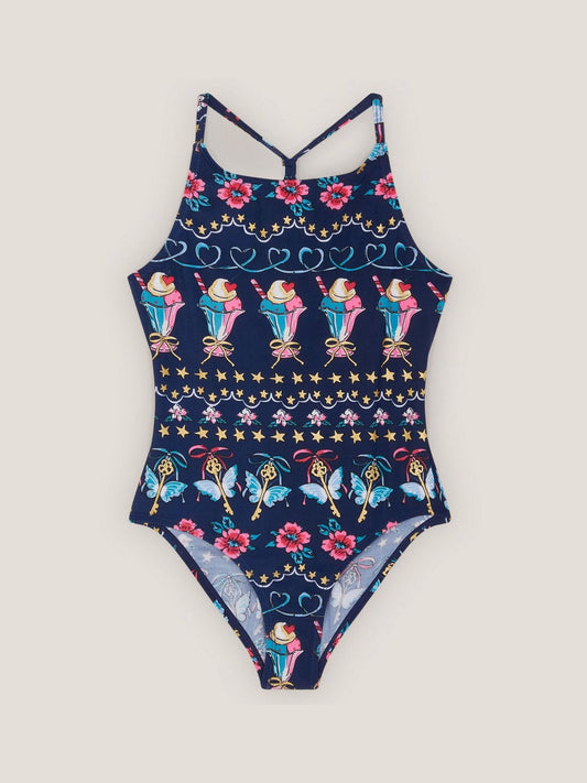 Monsoon Blue Ice Cream Print Swimsuit image 1