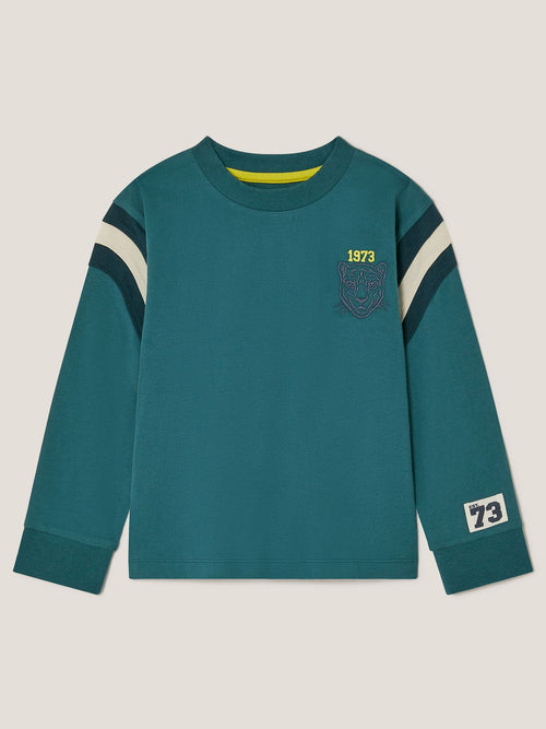 Monsoon Blue Tiger Logo Long Sleeve Top image 1