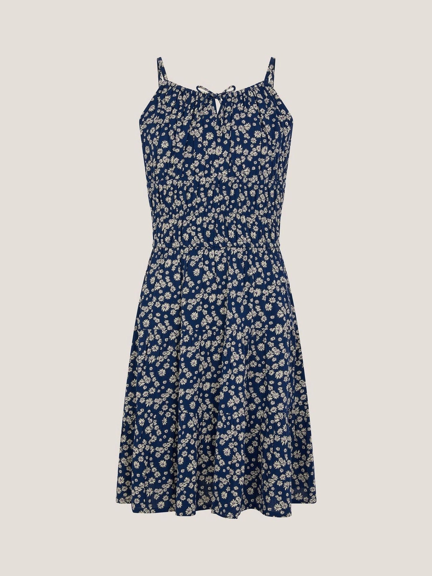 Monsoon Blue Strappy Floral Print Sun Dress image 1