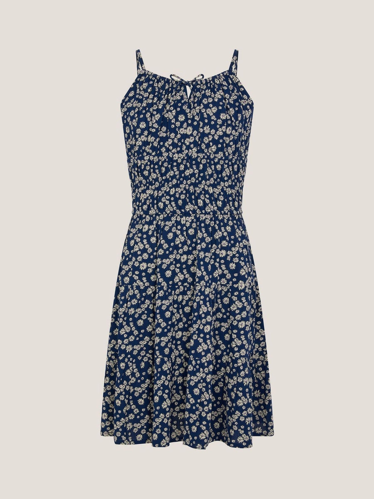Monsoon Blue Strappy Floral Print Sun Dress image 1