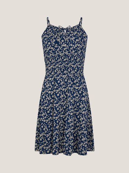 Monsoon Blue Strappy Floral Print Sun Dress image 1