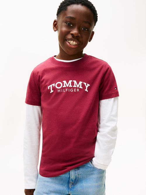Tommy Hilfiger Red Logo Print T-Shirt image 1