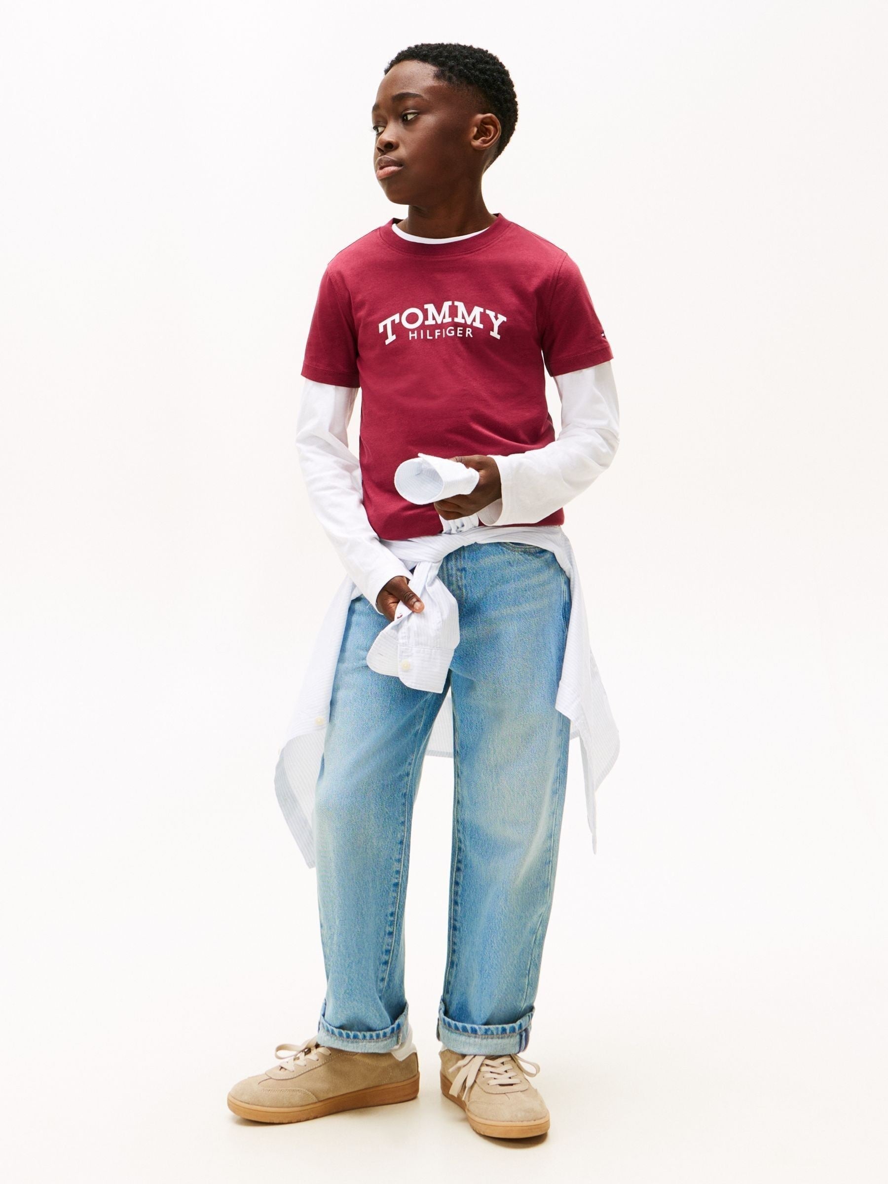 Tommy Hilfiger Red Logo Print T-Shirt image 3