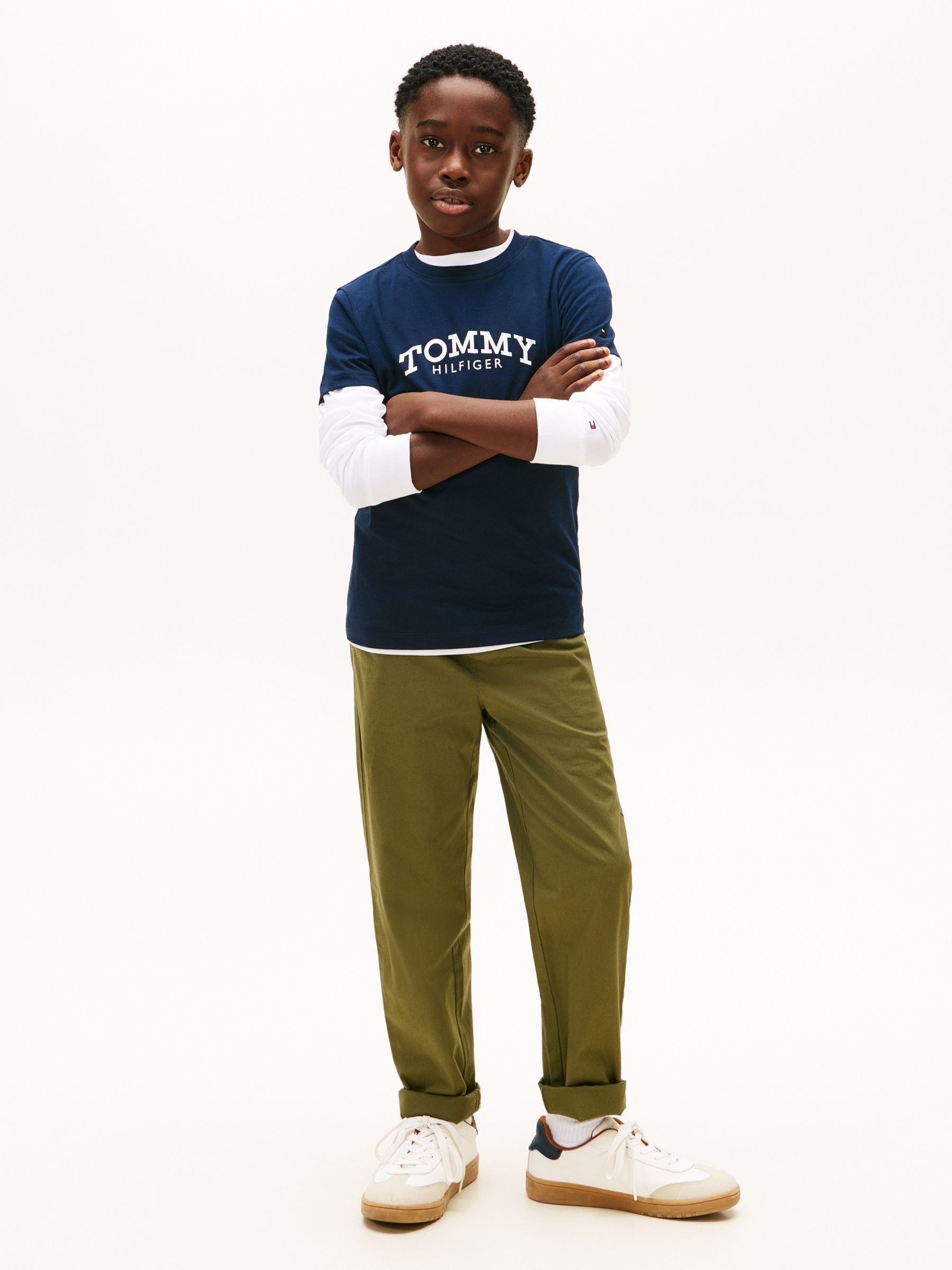 Tommy Hilfiger Blue Logo Print T-Shirt image 3
