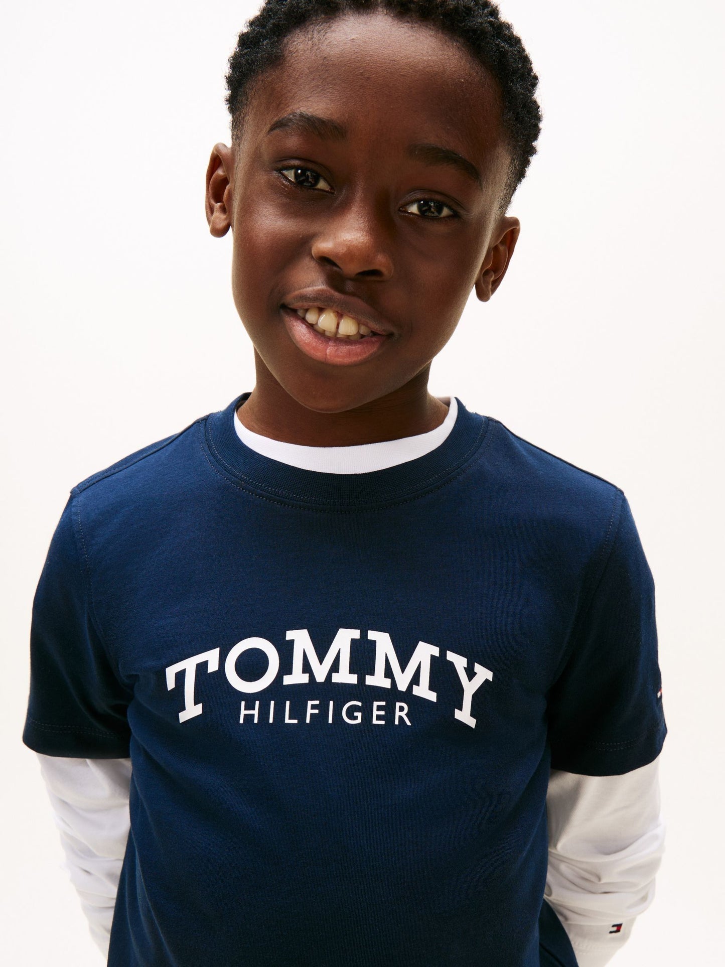 Tommy Hilfiger Blue Logo Print T-Shirt image 4