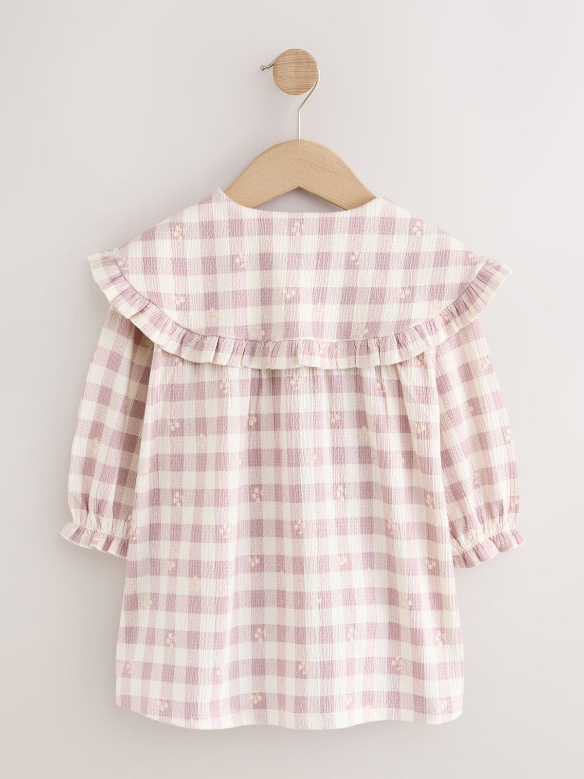 Dsiney Kidz - Brown Check Long Sleeve Collar Dress (3mths-7yrs) image 6