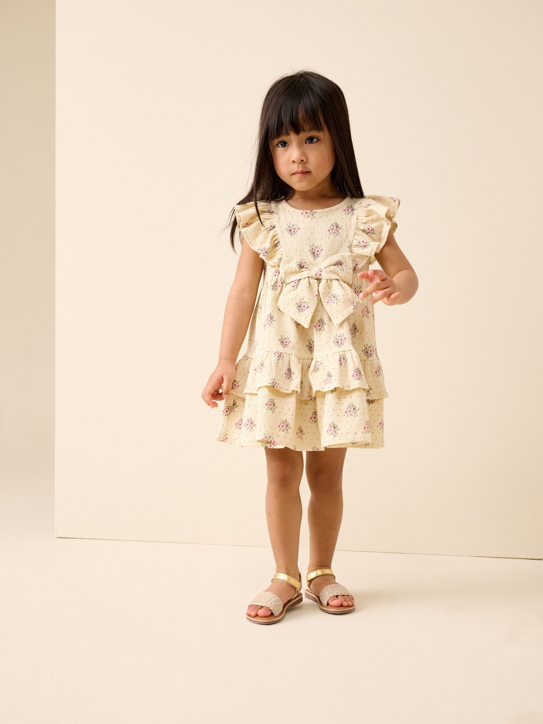 Ecru Tiered Summer Dress (3mths-7yrs) image 2
