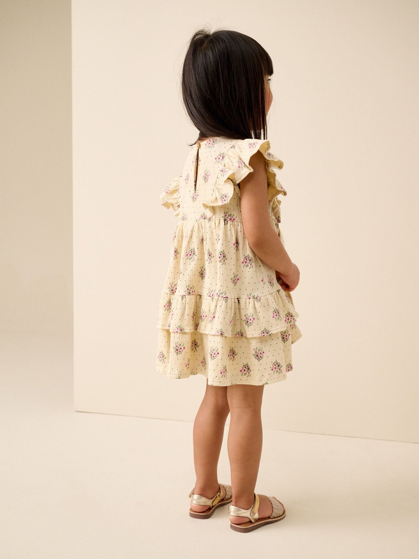 Ecru Tiered Summer Dress (3mths-7yrs) image 3