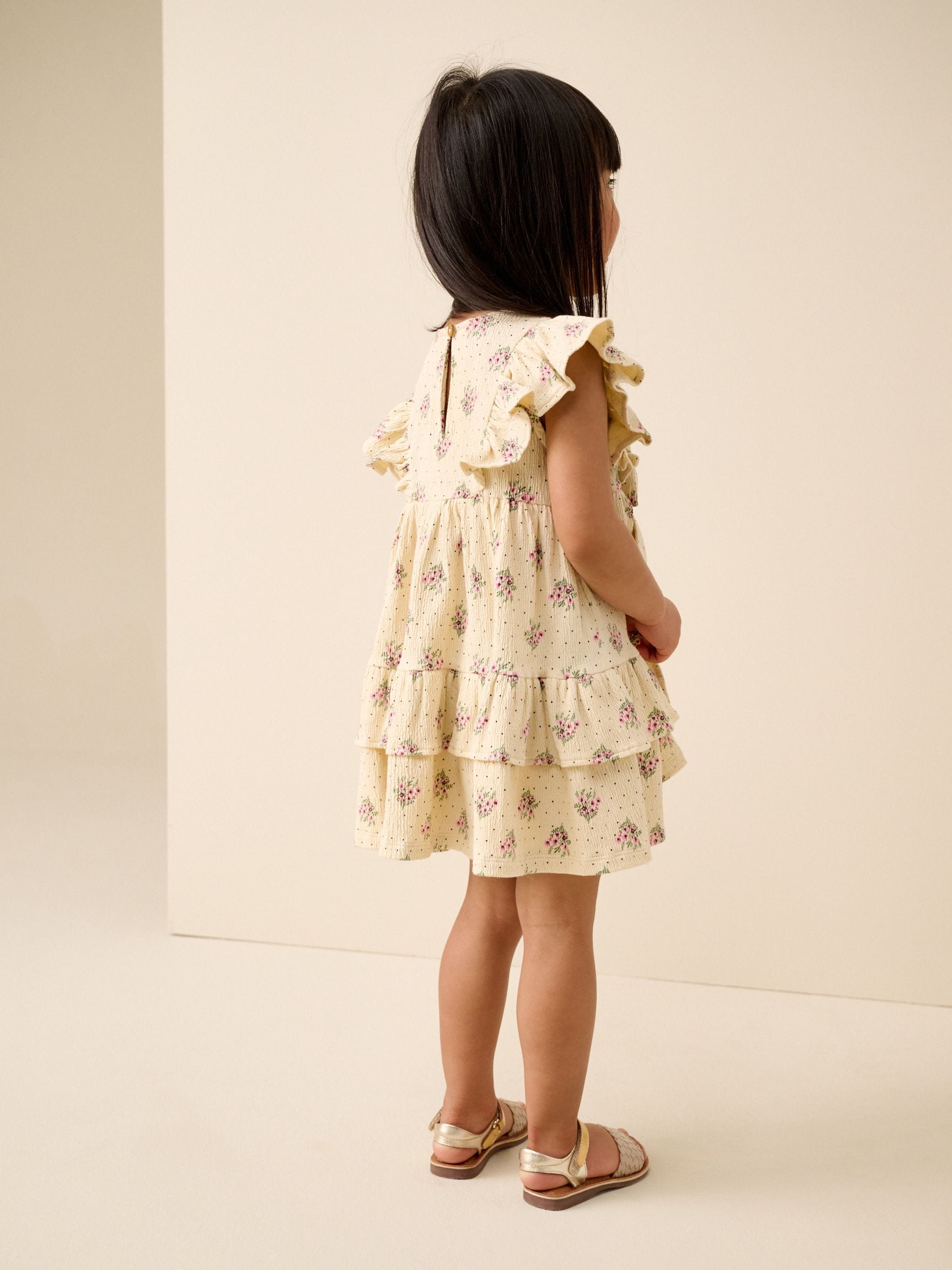 Ecru Tiered Summer Dress (3mths-7yrs) image 3