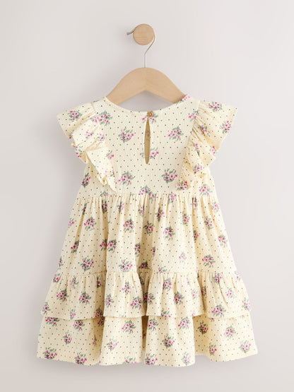 Ecru Tiered Summer Dress (3mths-7yrs) image 5