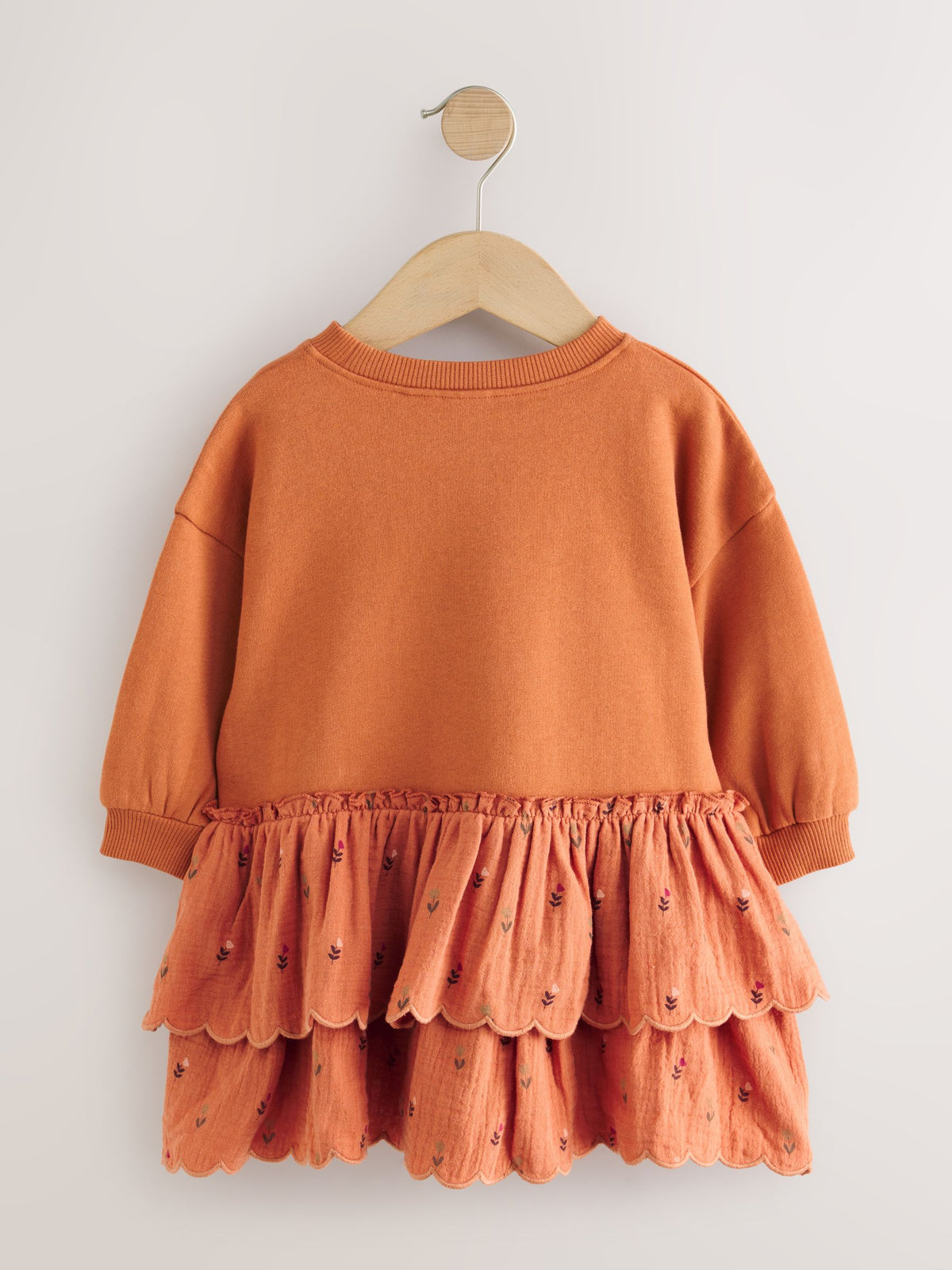 Dsiney Kidz - Orange Hedgehog Embroidery Long Sleeve Sweat Dress (3mths-7yrs) image 6